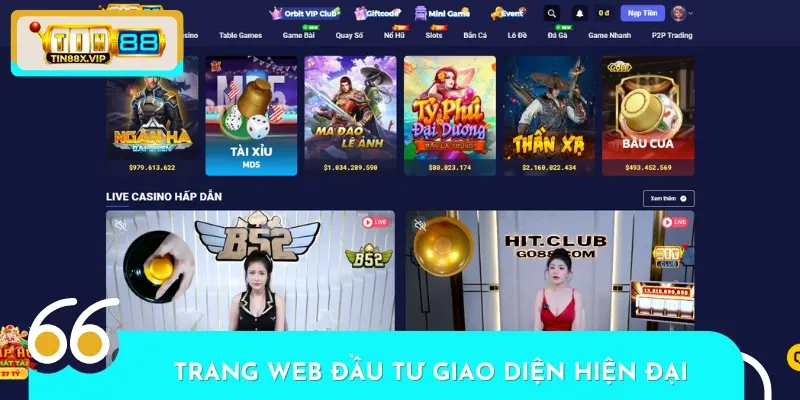 Giao diện là một trong những yếu tố cần kể đến khi giới thiệu về nhà cái